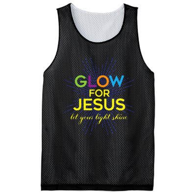 Glow For Jesus Let Your Light Shine Faith Mesh Reversible Basketball Jersey Tank