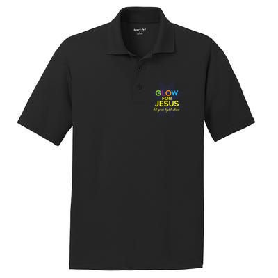 Glow For Jesus Let Your Light Shine Faith PosiCharge RacerMesh Polo