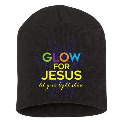 Glow For Jesus Let Your Light Shine Faith Short Acrylic Beanie