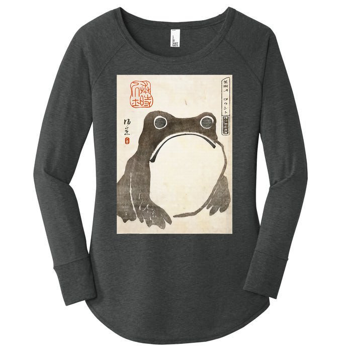 Grumpy Frog Japanese Art Print Women's Perfect Tri Tunic Long Sleeve Shirt