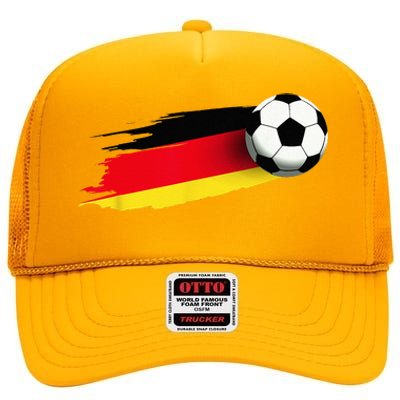 Germany Flag Jersey German Soccer Team German High Crown Mesh Back Trucker Hat