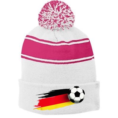 Germany Flag Jersey German Soccer Team German Stripe Pom Pom Beanie