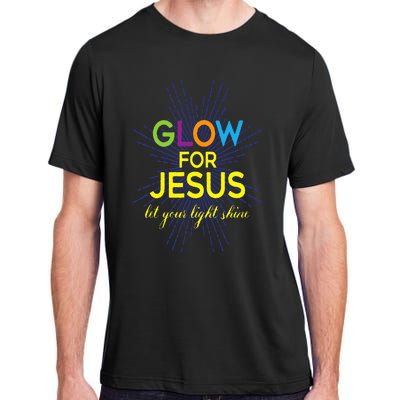 Glow For Jesus  Let Your Light Shine  Faith Apparel Adult ChromaSoft Performance T-Shirt