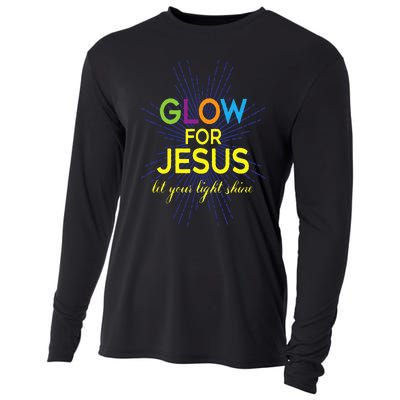 Glow For Jesus  Let Your Light Shine  Faith Apparel Cooling Performance Long Sleeve Crew