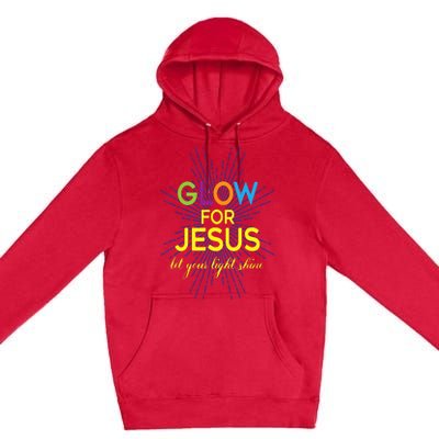 Glow For Jesus  Let Your Light Shine  Faith Apparel Premium Pullover Hoodie