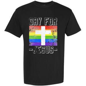 Gay For Jesus Christ Gift Christian Service God Garment-Dyed Heavyweight T-Shirt