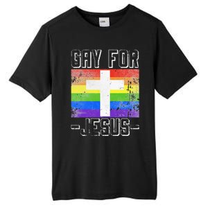 Gay For Jesus Christ Gift Christian Service God Tall Fusion ChromaSoft Performance T-Shirt