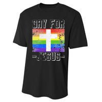 Gay For Jesus Christ Gift Christian Service God Performance Sprint T-Shirt