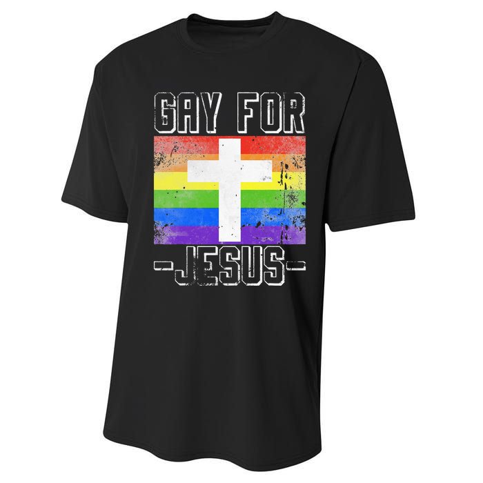 Gay For Jesus Christ Gift Christian Service God Performance Sprint T-Shirt