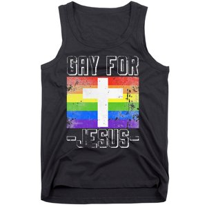 Gay For Jesus Christ Gift Christian Service God Tank Top