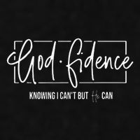 God Fidence Knowing I CanT But He Can Christian Religious Ladies PosiCharge Tri-Blend Wicking Tank