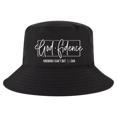 God Fidence Knowing I CanT But He Can Christian Religious Cool Comfort Performance Bucket Hat