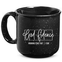 God Fidence Knowing I CanT But He Can Christian Religious 15oz Campfire Ceramic Mug