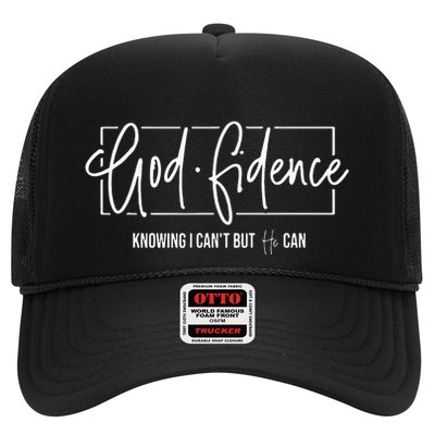 God Fidence Knowing I CanT But He Can Christian Religious Trucker Hat