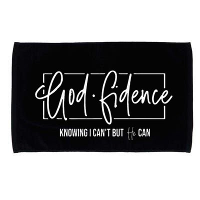 God Fidence Knowing I CanT But He Can Christian Religious Microfiber Hand Towel
