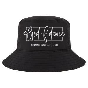 God Fidence Knowing I Cant But He Can Christian Religious Cool Comfort Performance Bucket Hat