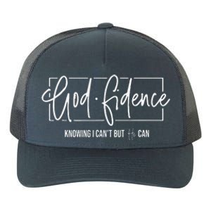 God Fidence Knowing I Cant But He Can Christian Religious Yupoong Adult 5-Panel Trucker Hat