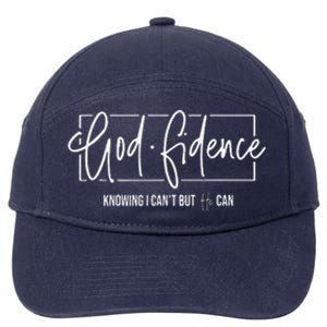 God Fidence Knowing I Cant But He Can Christian Religious 7-Panel Snapback Hat