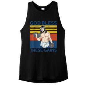 God Fidence Knowing I Can't but He can Christian Religious Ladies PosiCharge Tri-Blend Wicking Tank