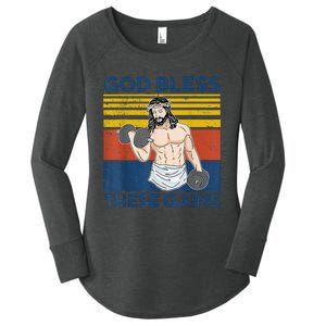 God Fidence Knowing I Can't but He can Christian Religious Women's Perfect Tri Tunic Long Sleeve Shirt