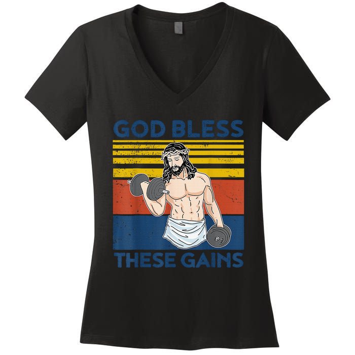 God Fidence Knowing I Can't but He can Christian Religious Women's V-Neck T-Shirt