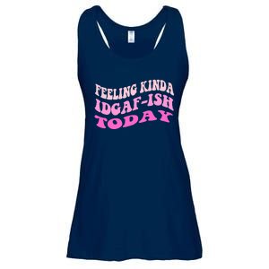 Groovy feeling kinda idgaf-ish today snarky funny Ladies Essential Flowy Tank