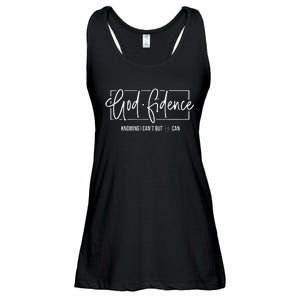 God Fidence Knowing I CanT But He Can Christian Religious Ladies Essential Flowy Tank