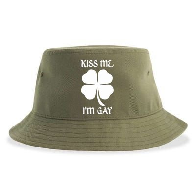 Got Funny Kiss Me Im Gay Four Leaf Clover Sustainable Bucket Hat