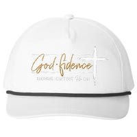 God Fidence Knowing That I CanT But He Can Quote Christian Snapback Five-Panel Rope Hat