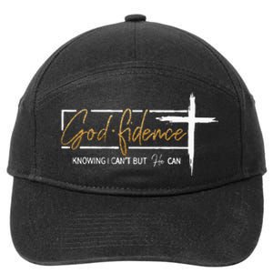 God Fidence Knowing That I CanT But He Can Quote Christian 7-Panel Snapback Hat