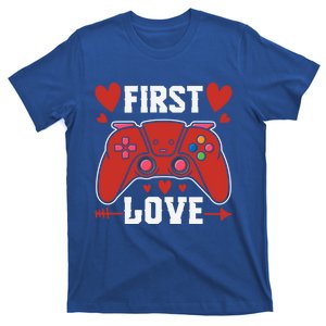 Gamer First Love Funny Valentine’S Day Gaming Controller Gift T-Shirt