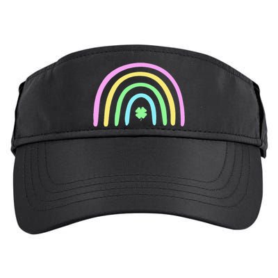 Green Four Leaf Clover Rainbow St Patricks Day Adult Drive Performance Visor