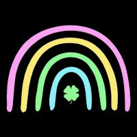 Green Four Leaf Clover Rainbow St Patricks Day Wool Snapback Cap