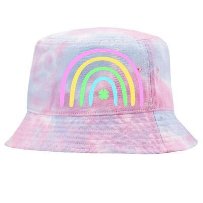 Green Four Leaf Clover Rainbow St Patricks Day Tie-Dyed Bucket Hat