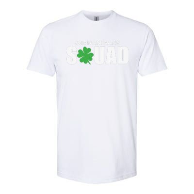 Green Four Leaf Clover funny St Patrick's Day  Softstyle CVC T-Shirt