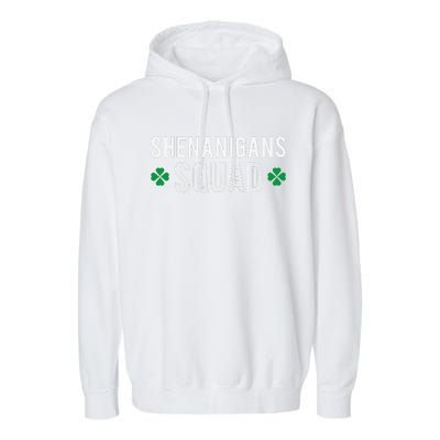 Green Four Leaf Clover Rainbow St Patrick's Day  Garment-Dyed Fleece Hoodie