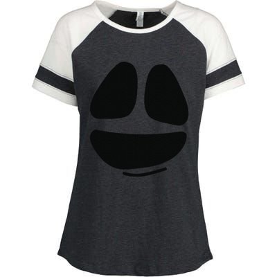 Ghost Face Lazy DIY Halloween Costume Funny Spooky Ghoul Enza Ladies Jersey Colorblock Tee