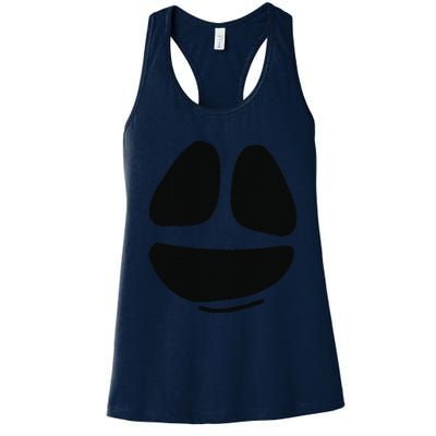 Ghost Face Lazy DIY Halloween Costume Funny Spooky Ghoul Women's Racerback Tank