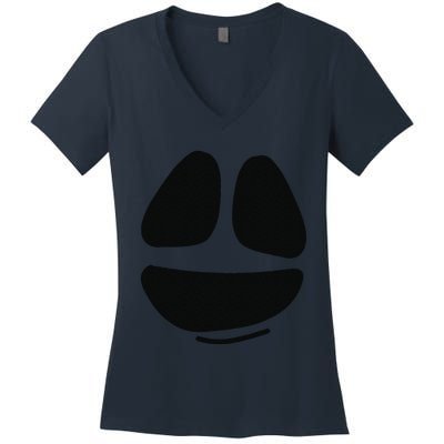 Ghost Face Lazy DIY Halloween Costume Funny Spooky Ghoul Women's V-Neck T-Shirt