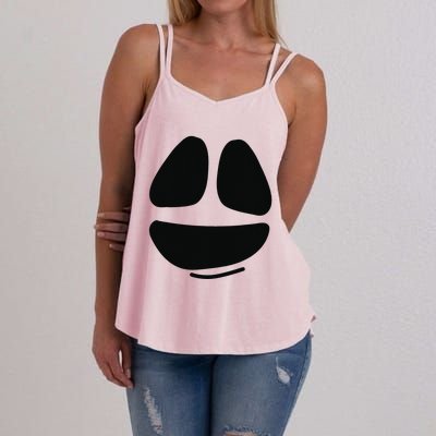 Ghost Face Lazy DIY Halloween Costume Funny Spooky Ghoul Women's Strappy Tank