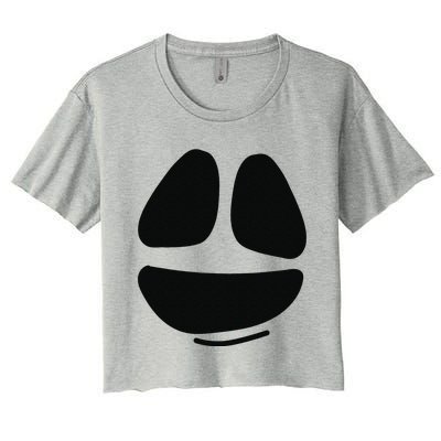 Ghost Face Lazy DIY Halloween Costume Funny Spooky Ghoul Women's Crop Top Tee