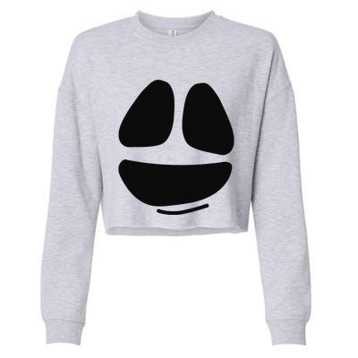 Ghost Face Lazy DIY Halloween Costume Funny Spooky Ghoul Cropped Pullover Crew