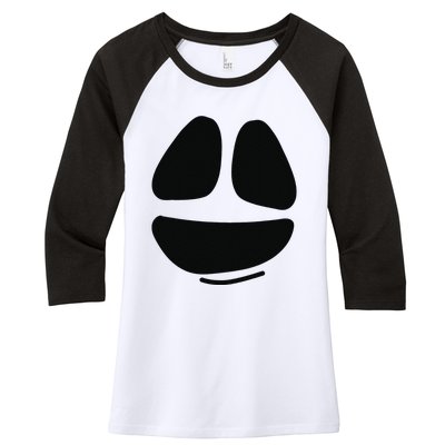 Ghost Face Lazy DIY Halloween Costume Funny Spooky Ghoul Women's Tri-Blend 3/4-Sleeve Raglan Shirt