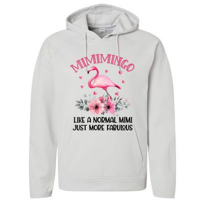 Gramingo Flamingo Like A Normal Grandma Only More Awesome Performance Fleece Hoodie