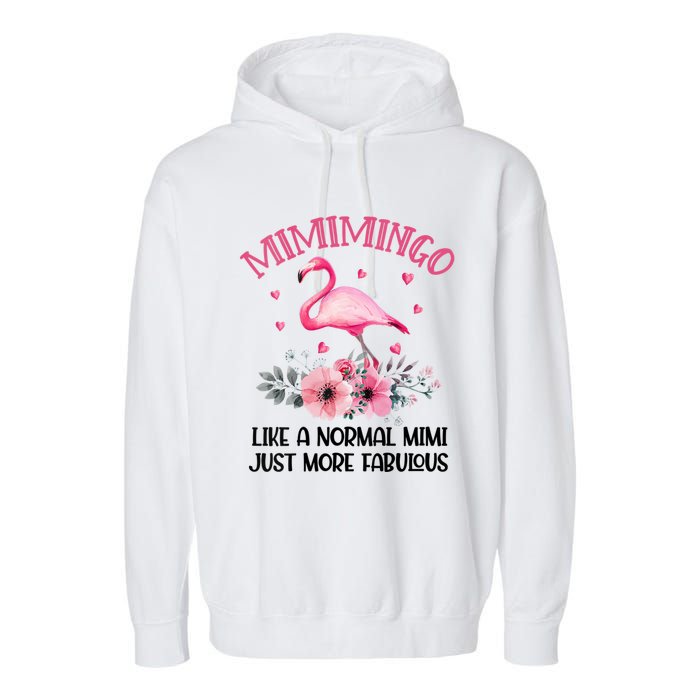 Gramingo Flamingo Like A Normal Grandma Only More Awesome Garment-Dyed Fleece Hoodie