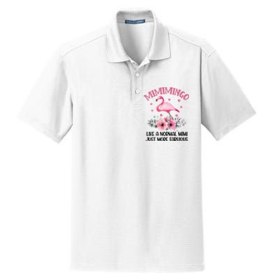 Gramingo Flamingo Like A Normal Grandma Only More Awesome Dry Zone Grid Polo