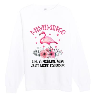 Gramingo Flamingo Like A Normal Grandma Only More Awesome Premium Crewneck Sweatshirt