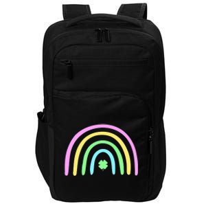 Green Four Leaf Clover Rainbow St Patrick's Day Impact Tech Backpack