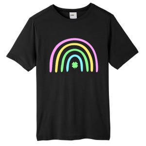 Green Four Leaf Clover Rainbow St Patrick's Day Tall Fusion ChromaSoft Performance T-Shirt