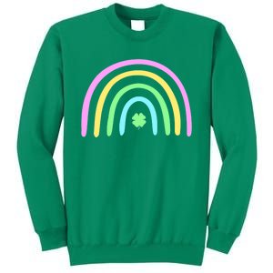 Green Four Leaf Clover Rainbow St Patrick's Day Sweatshirt